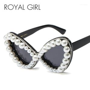Fille 2021 Fashion Butterfly Pearl Diamond Sunglasses Femmes Vintage Sun Glasses Cat Eye Eyeglass SS6751 349S