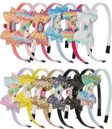 Girl Baby Rainbow Diadema para niños Accesorios Sequin Fruit Bownot Peinch Sticks Cartoon Children Shining Bow Kids8047094