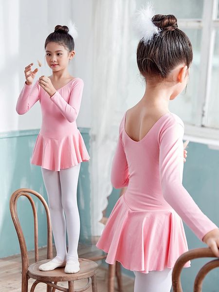 Girl Ballet Dance Robe pour filles Ballerine Dancing Dancing Girl Gymnastique Enfants Ballet Bodys Bodys Vêtements Red Black 240510