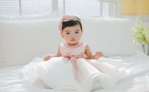 Vestido de bautismo para niña, disfraces de Navidad, fiesta de bebé, boda, cumpleaños, vestido de perlas, ropa bonita para niños pequeños, vestido de ceremonias