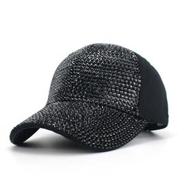 Gorra de béisbol para niña, gorra Snapback con diamantes de imitación coloridos para niños, sombrero negro de primavera y verano para niño, bebé, niño de 3 a 8 años, huesos X287c