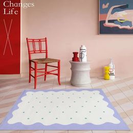 Fille chambre décor chevet tapis Style nordique tapis pour salon grande surface en peluche salon tapis moelleux doux bébé ramper tapis 240223