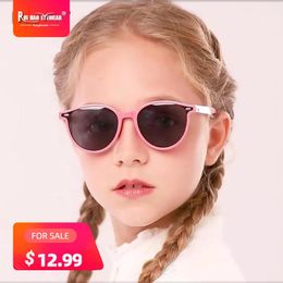 Lunettes de soleil pour garçon fille polarisés pour enfants verres de soleil Design rétro adapté aux verres pour enfants 4 couleur 231227