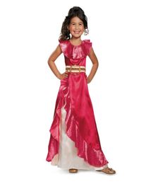 Fille classique Elena rouge Cosplay Costume enfants d'Avalor Elena robe enfants sans manches fête Halloween robe de bal tenues 2009303453013