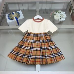 Ensemble de vêtements pour filles, robe de mariée à fleurs de styliste de style anglais pour petites filles, ensemble de vêtements d'été pour enfants de 90 à 2024 cm, 160