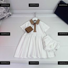 Girl Clothing Kids Rok Baby Zomerjurk 2 stks Polo shirt jurk en ondergoed Nieuw product Maat 80-120 cm Mar01