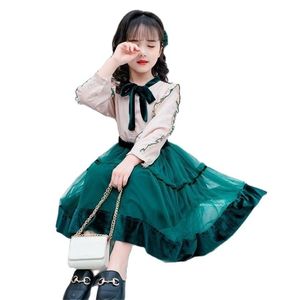 Meisje kleding sets kinderen meisjes lente past Koreaanse stijl buitenlandse kinderen P4542 210622