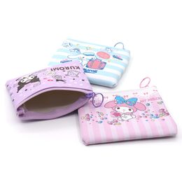 Chica linda Kuromi Cinnamoroll Monedero Niños Accesorios lindos Gran capacidad Cremallera Bolsa al por mayor