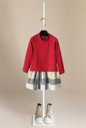 Robe de fille Nouvelles robes de bébé Plaid Stripe Stripe Robe d'anniversaire Femme Bébé Vêtements d'été Enfants Bébé Fille Vêtements de Noël F12027357841