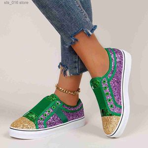 Girl Dress Women Vulcanise Casual Bling Glitter Sneakers vrouwelijke ademende veter buiten sportschoenen T230826 893