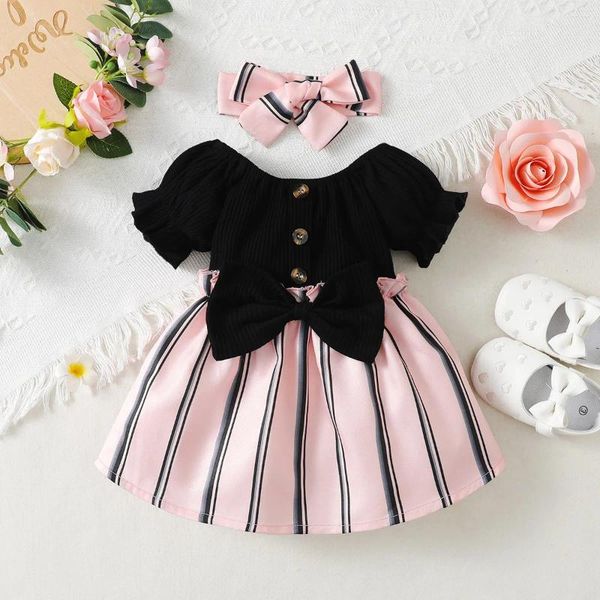 Vestidos para niña de 0 a 24 meses, vestido mameluco para bebé, ropa de mono de manga corta de alta calidad, moda Primavera/otoño bonita