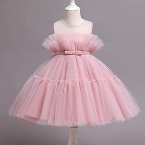 Robes pour filles 1-4T, robe de soirée élégante, petite princesse bouffante, gilet de mariage, spectacle pour enfants