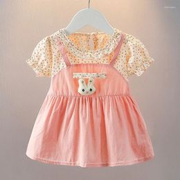 Robes de fille 1-4Y été enfant en bas âge robe dessin animé lapin anniversaire princesse Costume bébé vêtements enfants décontracté infantile Oufit A1089
