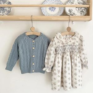 Vestidos de niña 1-7Y, vestido floral bordado para niñas, ropa Floral para niños, ropa de encaje de princesa con volantes de algodón para niños dulces