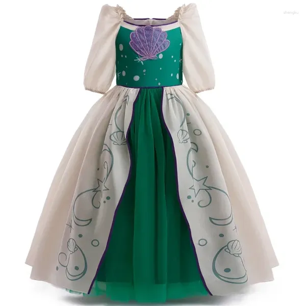 Vestidos para niñas de 2 a 10 años, vestido de Cosplay para niñas, primavera y otoño, malla de dibujos animados, moda de princesa, regalo de fiesta de cumpleaños de Navidad, ropa para niños