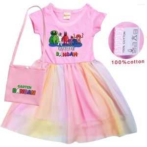 Fille Robes 2-10Y Jardin De Banban Vêtements Bébé Filles Princesse Avec Petit Sac Enfants Mignon Garten T-shirt De Noce Vestidos