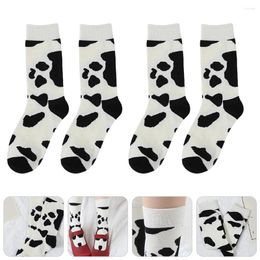 Vestidos de niña 2 pares calcetines con estampado de vaca