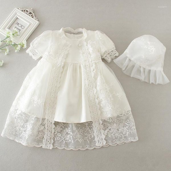 Vestidos de niña 2022, vestido de manga larga para niñas, vestido de baile de primer cumpleaños para niños, vestido infantil para bautismo, fiesta de dama de honor, princesa 0-24M