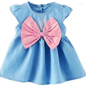 Robes d'été pour filles, beau Design à gros nœud papillon, Mini mode et Style élégant, vêtements pour enfants, robe courte, 2022.