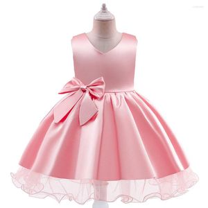 Robes de fille 2022 Summer Princess Dress Big Bow Piano Performance Birthday Party