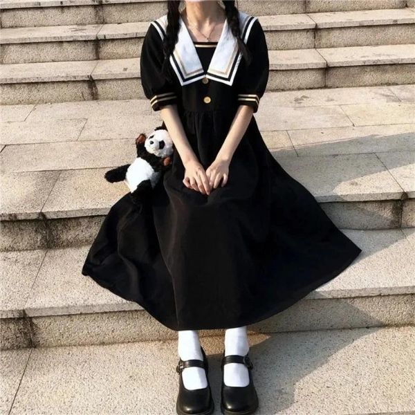 Robes de fille 2023 Automne Enfants Preppy Étudiant Enfant Vêtements Adolescents Sailor Bow JK Uniforme Robe Filles Usage Quotidien Japonais 8 6 9 12 Yaer