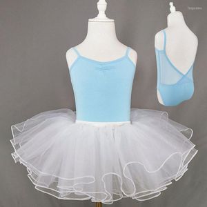 Fille robes 2023 enfants filles vêtements danse Costume Ballet Tutu robe bretelles princesse maille robe de bal enfants pour