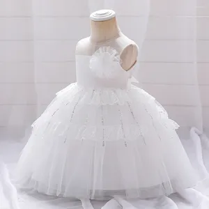 Robes de fille 2023 robe pour enfants filles mariage princesse fleur gâteau anniversaire