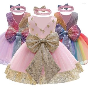 Fille robes 2023 robe pour bébé robe de baptême premier anniversaire fête bal été princesse infantile filles vêtements