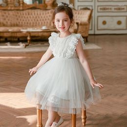 Vestidos de niñas 2023 Girls Dress de verano Lace Luffles Baby Kids Princess Birthday Tutu Children Clothiddo