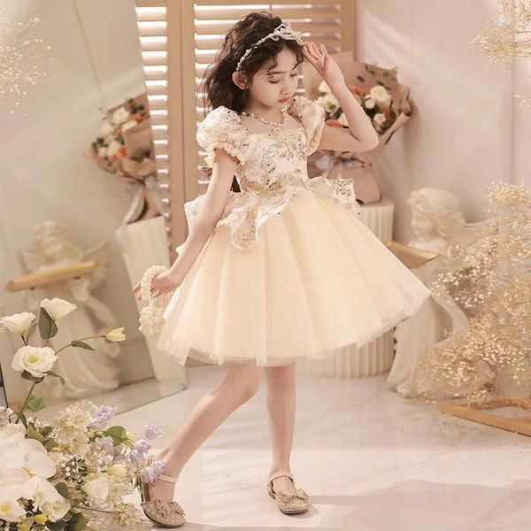 Robes de fille 2023 Habille royale espagnole Enfants Baptême d'anniversaire pour enfants