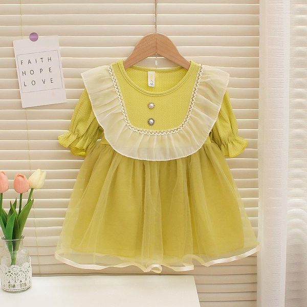 Robes de fille 2023 Summer Baby Girls Princess Veil Dress Vêtements pour enfants en gros.