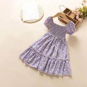 Robes de fille 2023 Robe d'été Vêtements pour enfants Fleurs Style coréen Fête décontractée Mignon Tendance Enfant Princesse Vêtements pour enfants