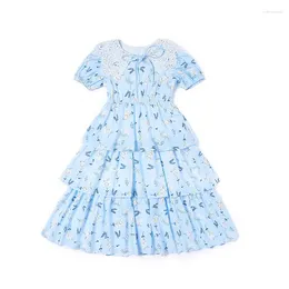 Vestidos para niñas 2023, vestido de verano para niñas, Color sólido, flores, lunares, princesa, pastel juvenil, niños 6 8 10 12 14 16 años