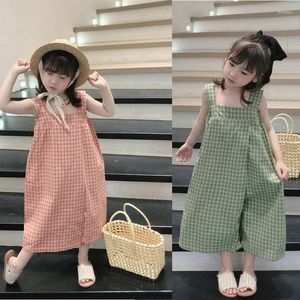 Fille robes 2023 été lumière luxe mode filles pantalon coréen combinaison enfants vêtements confortable décontracté Boutique Simple Style
