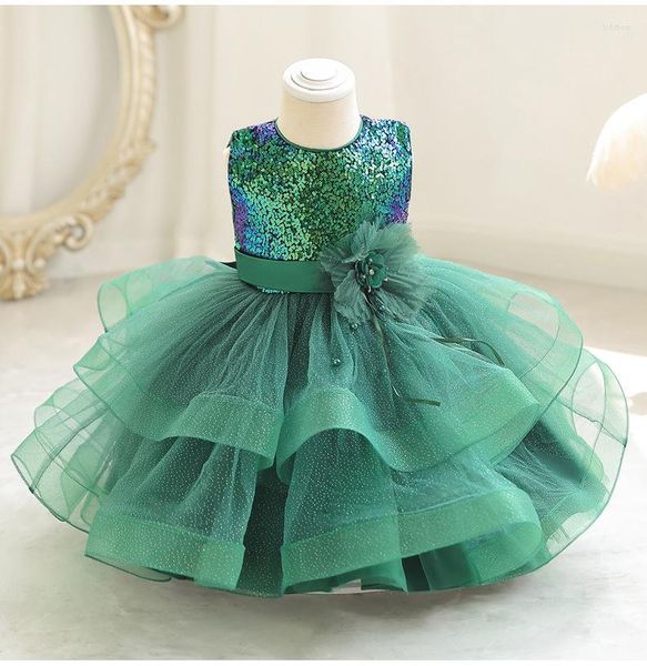 Fille robes 2023 été enfant en bas âge bébé robe grand arc dentelle Ballet premier anniversaire fête mariage moelleux
