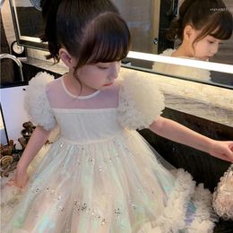 Mädchen Kleider 2023 Todder Sommer Baby Kleidung Weißes Kleid Prinzessin Schöne Party Ärmellose Kinder 3-8Y