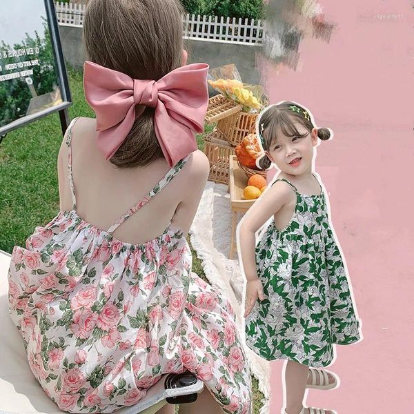 Fille robe 2024 filles robe d'été doux bébé floral enfants