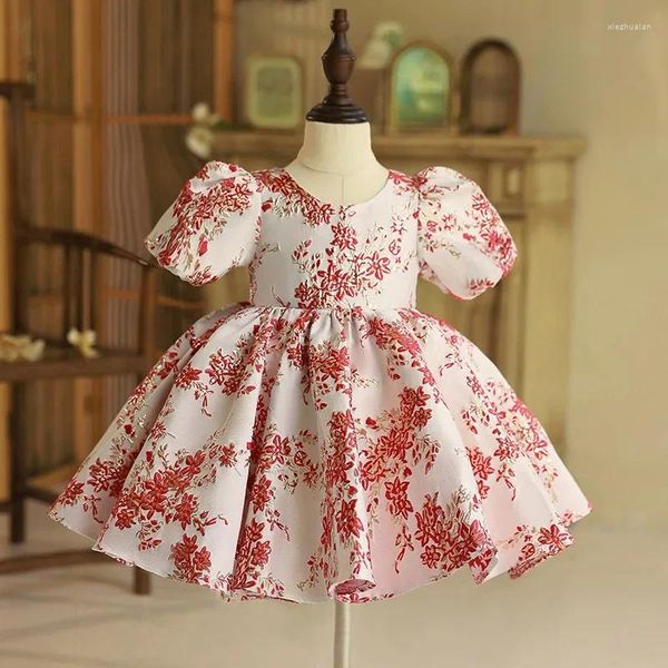 Vestidos para niña 2024, vestido de fiesta de princesa Lolita española de gama alta para bebé, diseño de cuentas, fiesta de bautismo y cumpleaños, Eid de Pascua para niñas