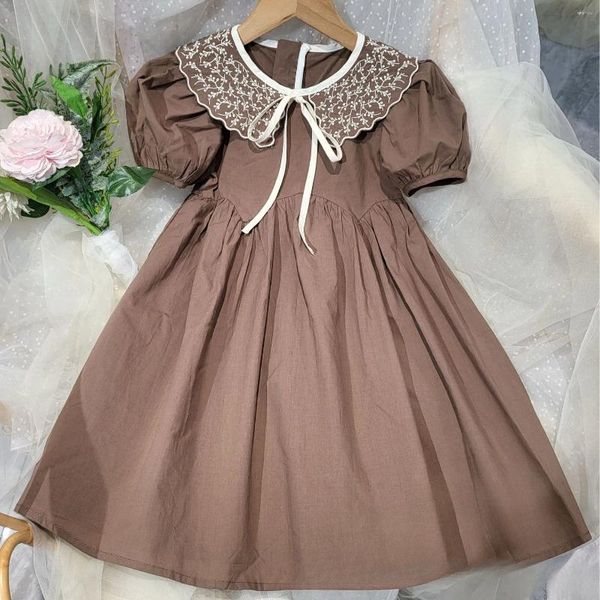 Robes de fille 2024 robe d'été de style occidental vêtements décontractés pour enfants