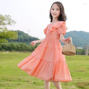 Meisje Jurken 4-12 Jaar Meisjes Jurk Zomer Mode Koreaanse Stijl Prinses Kostuum Kinderkleding Voor Verjaardagsfeestje vestidos