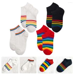 Robes de fille 4 paires ensemble de cinq chaussettes en coton pour femmes mode décontractée bai cai cheville courte des femmes