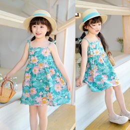 Robes de fille 90-120 cm robe d'été pour enfants Princesse Floral Clothing Girl's Floral Clothing Pographie