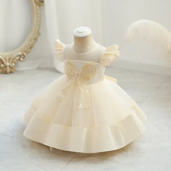 Vestidos de niña, vestido de cumpleaños de 1 año para bebé, vestido de bautizo para niños pequeños, Vestidos de bautismo, bata de princesa