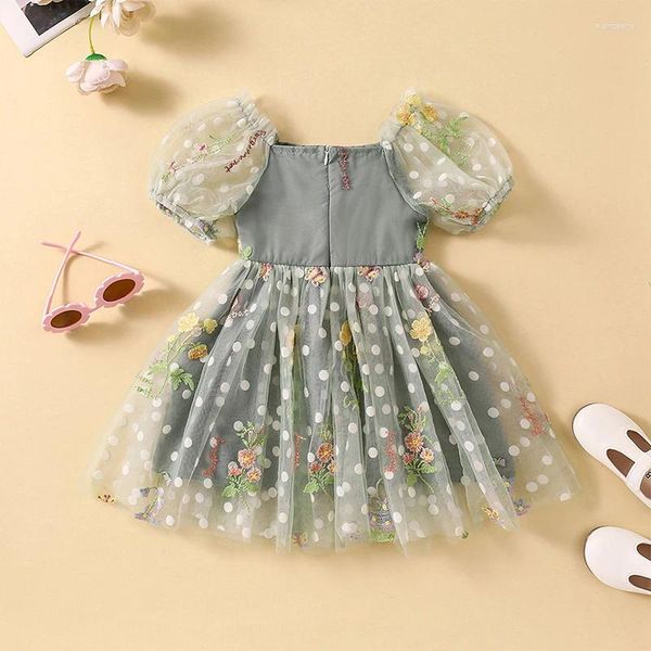 Robes de fille robe d'anniversaire de bébé manches bouffantes princesse Tutu enfant en bas âge gâteau Smash fête Po Shoot Tulle