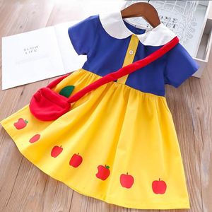 Vestidos de niña para fiesta de cumpleaños de bebé, vestido de princesa de hadas, bonito bolso de manzana, ropa informal para niñas de 2 a 6 años, ropa para niños pequeños, disfraz de Halloween