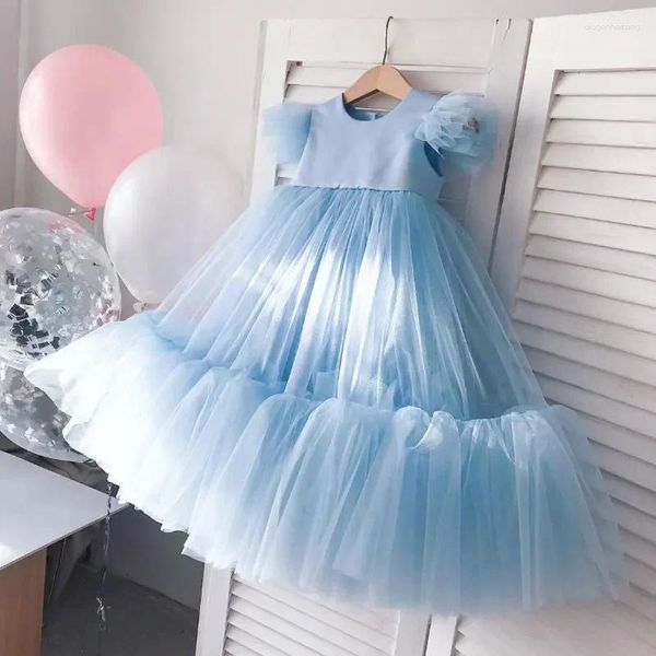 Robes pour filles, vêtements pour enfants, robe de princesse Tutu formelle, jupe de bal moelleuse, Performance pour enfants