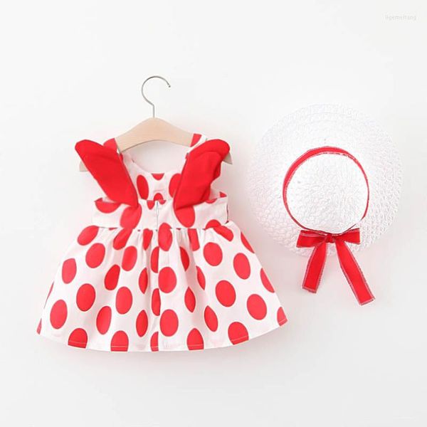 Vestidos de niña para niños ropa juego de ropa nacida en el verano estampado de moda lindo alas lindas princesa grupo de algodón vestido de sol