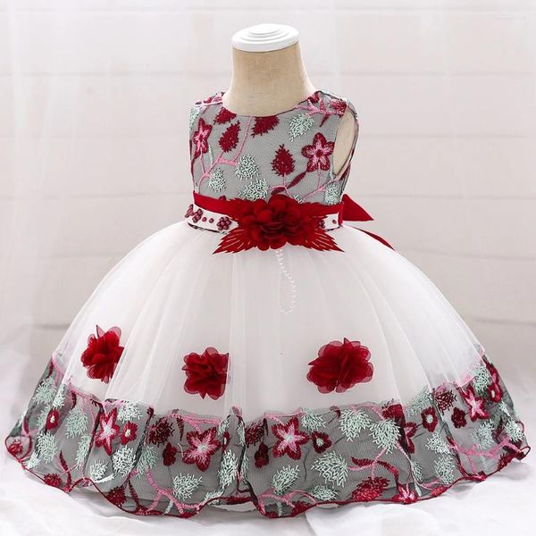 Vestidos de niña Vestido de bebé 1 año Cumpleaños 3 6 9 12 18 24 meses Ropa para niños pequeños Vestido de bautizo de encaje Princesa Disfraz de fiesta infantil