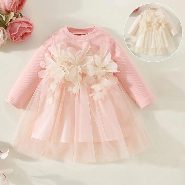 Fille robe baby robe fête pour filles mesh anniversaire princesse mariage dentelle baptême robe baptême blanc baptême