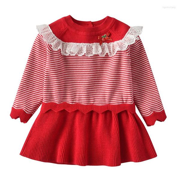 Robes de fille Robe de bébé Princesse Jupe tricotée Anniversaire de 100 jours pour enfants Mignon Printemps Automne Gir Bueatiful --------- 2086713223